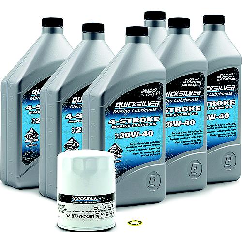 Quicksilver 8M0169542 4-Stroke Outboard Oil Change Kit, 6-Liter - 8M0169542 - 710-8M0169542F1