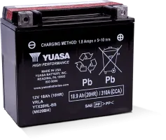 Yuasa High Performance, Maintenance Free Battery - Fresh Pack - Yuam620Bh-Pw - 494-Ytx20Hlbspwf1