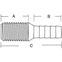 1 1/8 Hose Adapter - 905016 - 108-905016F1
