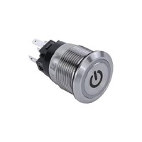 Sierra Av10060B Push-Button Switch, Off/On, Blue Halo Led W/On-Off Symbol - Av10060B - 11-Av10060Bf1