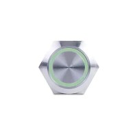 Sierra Av10030G Push-Button Switch, Off/(On), Green Halo Led - Av10030G - 11-Av10030Gf1