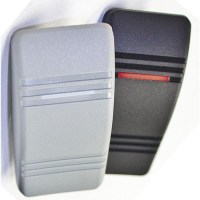 Contura Iii Illuminated Weather Resistant Illuminated Rocker Switch, Mom On/Off/On, Black & Gray - Rk19770Tp - 11-Rk19770Tpf1