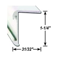 Ap Products 0218520116 Long Leg Insert Corner Molding, 16' Polar White - 021-85201-16 - 112-0218520116F1