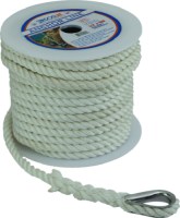 Sea Dog 301110060Wh1 Premium Twisted 3-Strand Nylon Anchor Line, 3/8 X 60' - 301110060Wh-1 - 354-301110060Wh1F1