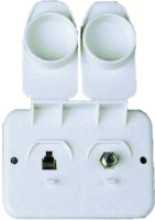 Jr Products 543-A-2-A Polar White Rv Phone/Cable Plate - 543-A-2-A - 342-543A2A Superseded By: 363-94322F1
