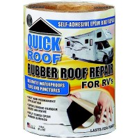Quick Roof Wrqr625 Instant Waterproofing For Rubber Roofs, White Adhesive/White Epdm, 6