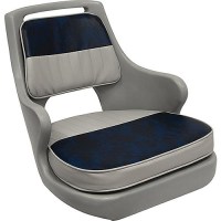 Wise 8Wd0153660 Freshwater Bucket Seat W/Cushions, Gray/Navy - Gray Shell - 8Wd015-3-660 - 144-8Wd0153660F1
