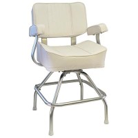 Springfield 1020003 Deluxe Captain'S Seat With Stand, White - 1020003 - 169-1020003F1