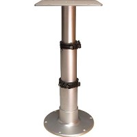 Springfield 1660230 3-Stage Clear Anodized Pedestal Set (Includes Square Table Mount And Base), 12-3/4