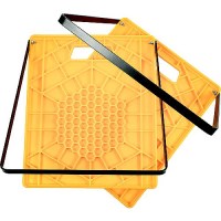 Camco 44543 Large Rv Stabilizing Jack Pads With Positioning Handle - 1 Pair - 44543 - 17-44543F1