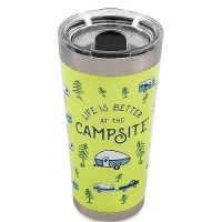 Camco 53321 Life Is Better At The Campsite Tumbler, 20 Oz., Green - 53321 - 17-53321F1