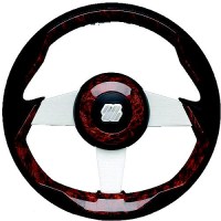 Uflex Grimanibrs Grimani Steering Wheel, Burlwood W/Silver Spokes - Grimani Br/S - 216-Grimanibrsf1