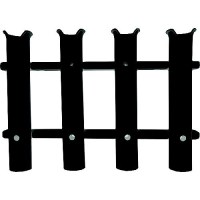 Polyethylene 4-Rod Rack, Black - P03-064B - 236-P03064Bf1