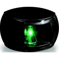 Hella 980520301 Naviled® Starboard (Green) Side Light Only, Black W/Clear Lens, 1 Ea. - 980520301 - 265-980520301F1