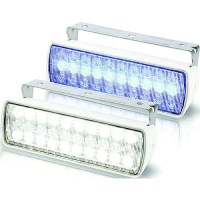 Hella Sea Hawk Xl Dual Color Led Floodlight, White Housing, Blue/White Lights - 980950071 - 265-980950071F1