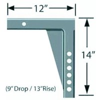 Adj Shank 9In Drop/13In Rise/1 Bell Rv Nods Rvx - 90-02-4400 - 286-90024400F1