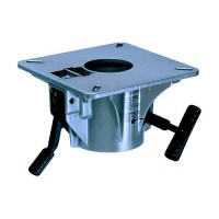 Garelick Eez-In 99036 360 Degree Positive Lock Swivel Spider Mount, Smooth Stanchion, Silver Powder Coat Finish - 99036 - 3-99036F1