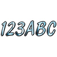 Hardline Series 400 Registration Kit, Smooth Cursive Font With Left To Right Color Gradation (Includes 4 Sets Of 3