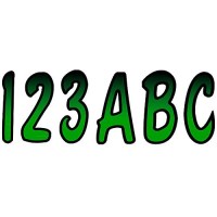 Hardline Series 200 Registration Kit, Cursive Font With Top To Bottom Color Gradations (Includes 4 Sets Of 3