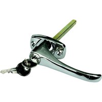Jr Products 10895 Chrome Locking L-Handle For Truck Caps, Bed Covers & Tool Boxes - 10895 - 342-10895F1