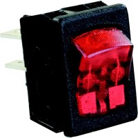 Jr Products Mini Illuminated On/Off Switches - 120V, Spst - 12765 - 342-12765F1