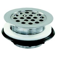 Jr Products 95175 Chrome Plastic Rv Shower Strainer With Grid - 95175 - 342-95175F1