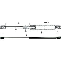 Jr Products Hardline Black Nitride Shaft Gas Spring - Gsni-7903 - 342-Gsni7903F1