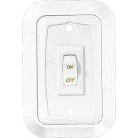 Rv Designer S653 Dc Single Wall Switch W/Plate, White - S653 - 350-S653F1