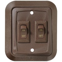 Rv Designer S655 Dc Dual Wall Switch In Plate, Brown - S655 - 350-S655F1