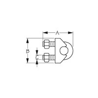 Sea-Dog 159510 Stainless Wire Rope Clip, 10 Mm Wire Size - 159510-1 - 354-1595101F1