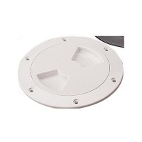 Seadog 3361501 Smooth Finish Quarter-Turn Deck Plate, White,, A: 5-1/2