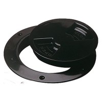 Seadog 3361651 Smooth Finish Quarter-Turn Deck Plate, Black,A:6-1/2