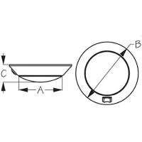 Seadog Plastic Led 12V Dome Light With On / Off Switch | #8 Fastener - 401725-1 - 354-4017251F1