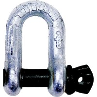 High Strength Galvanized D Shackle, 1/2