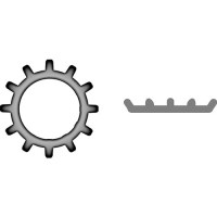 Stainless External Tooth Lock Washer #10 - Rp-Sc1444 - 50-01019F1