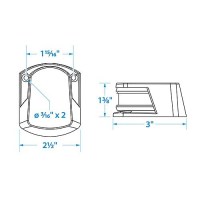 Seachoice Bow Light, Marine Navigation, Chrome Bi-Color, 2.75 In. - 50-04981 - 50-04981F1