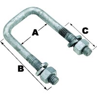 Sq U-Bolt-1 9/16X3 9/16 - 57201 - 50-57201F1