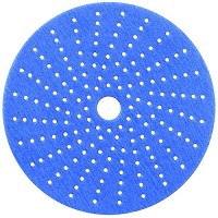 Seachoice 91845 Multi-Hole Blue Ceramic Blend Hook-And -Loop Discs, Grade: 320, Size: 6