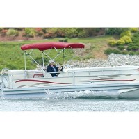 48 High 4 Bow Square Tube Pontoon Ups-Able Bimini Top, Burgandy Fabric Only - 510A08 - 500-510A08F1