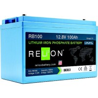 Relion Rb100 Lifepo4 Lithium Iron Phosphate 12V Battery, Group 31 - Rb100 - 569-Rb100F1