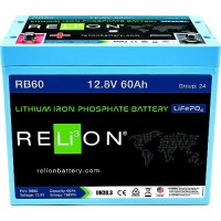 Relion Rb60 Lifepo4 Lithium Iron Phosphate 12V Battery, Group 24 - Rb60 - 569-Rb60F1