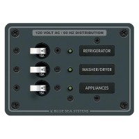 Blue Sea Systems 8058 120V Ac 3 Position Circuit Breaker Panel - 8058-Bss - 661-8058F1