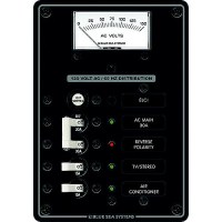 Blue Sea Systems Ac Residual Current Circuit Breaker Panel, Main + 2 + Meter - 8102-Bss - 661-8102F1