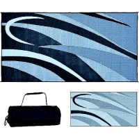 Ming'S Mark Reversible Mat, Graphic Black/Silver, 8' X 16' - Gb1-Blk/Slvr - 672-Gb1Blkslvrf1