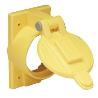 Marinco 7788Cr Yellow Polycarbonate Weatherproof Cover Fits 50A Receptacles 6369Cr And 6370Cr - 7788Cr - 69-7788Crf1