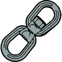 Keystone Ee516 Galvanized Eye/Eye Swivel, 5/16