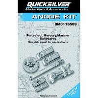 Quicksilver 97-8M0116589 Mercury Verado Anode Kit, Aluminum - 8M0116589 - 710-97-8M0116589F1