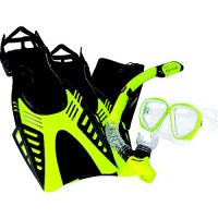 Aqua Leisure Dpx18230S3M Dyna Adult 5 Piece Dive Set, Yellow Med/Lg - Dpx18230S3M - 744-Dpx18230S3Mf1