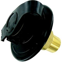 Valterra Flush Mount Mpt Plastic Flange Brass Check Valve Rv Water Inlet - Includes Screws, Putty Tape & Teflon Tape - A01-0169Lfvp - 800-A010169Lfvpf1
