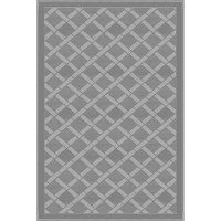 Lippert 2021028006 All Weather Patio Mat 6' X 9', Gray - 2021028006 - 804-2021028006F1